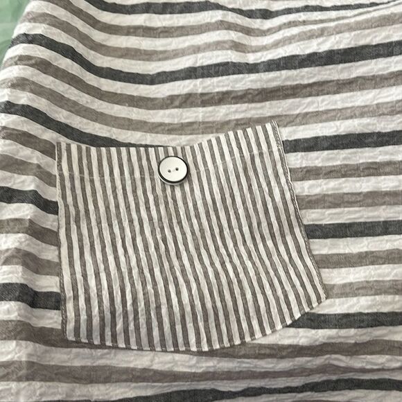 Habitat Catalina Stripe Swing Pocket Sleeveless Cowl Top - Picture 3 of 4